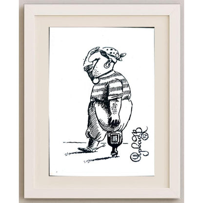 Arkadi Saltykov 11x7cm Orijinal Karikatür BOD02296
