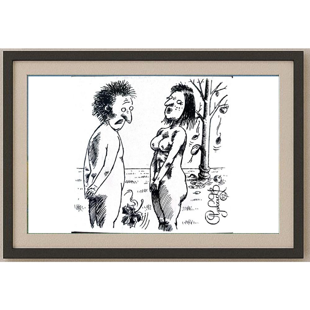 Arkadi Saltykov 15x10cm Orijinal Karikatür BOD02297