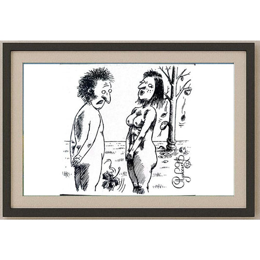 Arkadi Saltykov 15x10cm Orijinal Karikatür BOD02297
