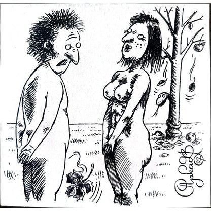 Arkadi Saltykov 15x10cm Orijinal Karikatür BOD02297
