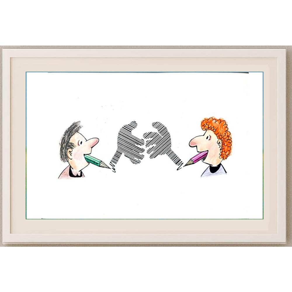 Ma Heng Chao 29x21cm Orijinal Karikatür BOD02305
