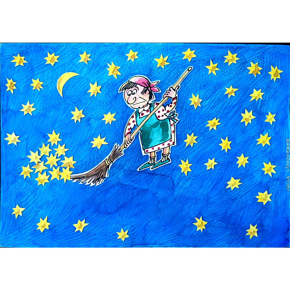Julia Lischenko 29x21cm Orijinal Karikatür BOD02308