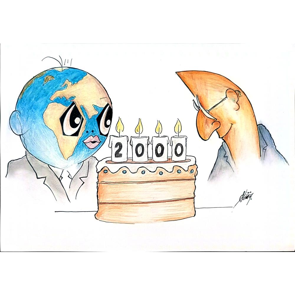 Petar Strinic 29x21cm Orijinal Karikatür BOD02311