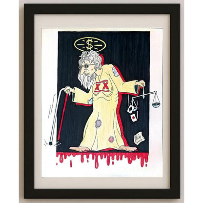 Bozidar Vucelic 27x22cm Orijinal Karikatür BOD02313