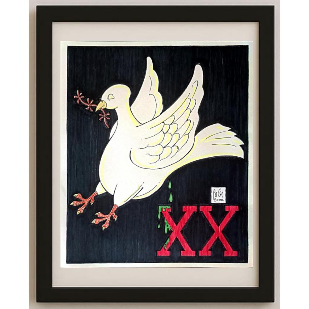Bozidar Vucelic 27x23cm Orijinal Karikatür BOD02314