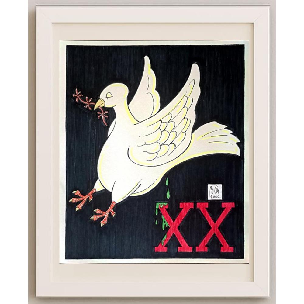 Bozidar Vucelic 27x23cm Orijinal Karikatür BOD02314