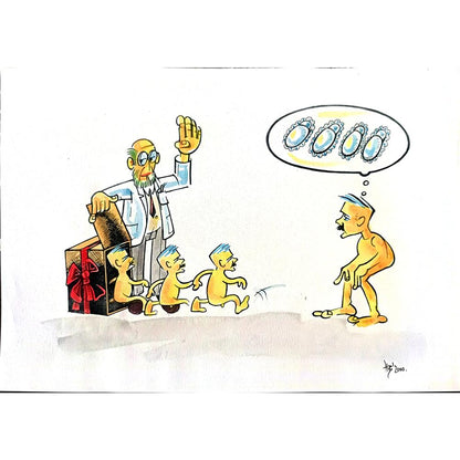 Hrvoje Bilic 29x21cm Orijinal Karikatür BOD02315