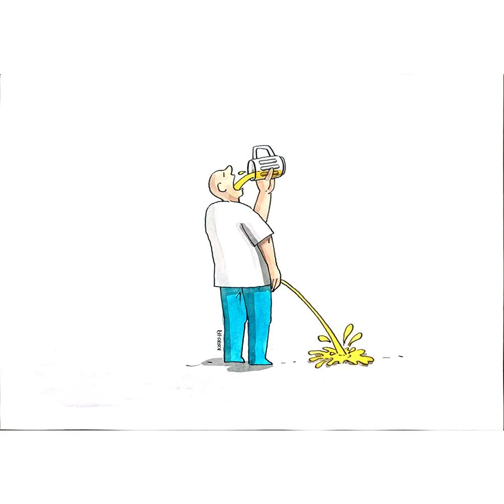 Lubomir Kotrha 29x21cm Orijinal Karikatür BOD02321