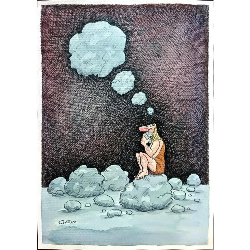 Zhang Fang 29x21cm Orijinal Karikatür BOD02328