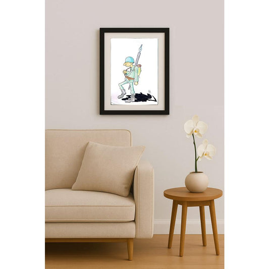 Bozidar Vucelic 33x23cm Orijinal Karikatür BOD02332