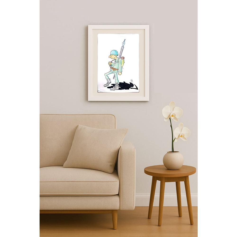 Bozidar Vucelic 33x23cm Orijinal Karikatür BOD02332