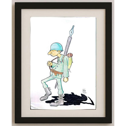 Bozidar Vucelic 33x23cm Orijinal Karikatür BOD02332