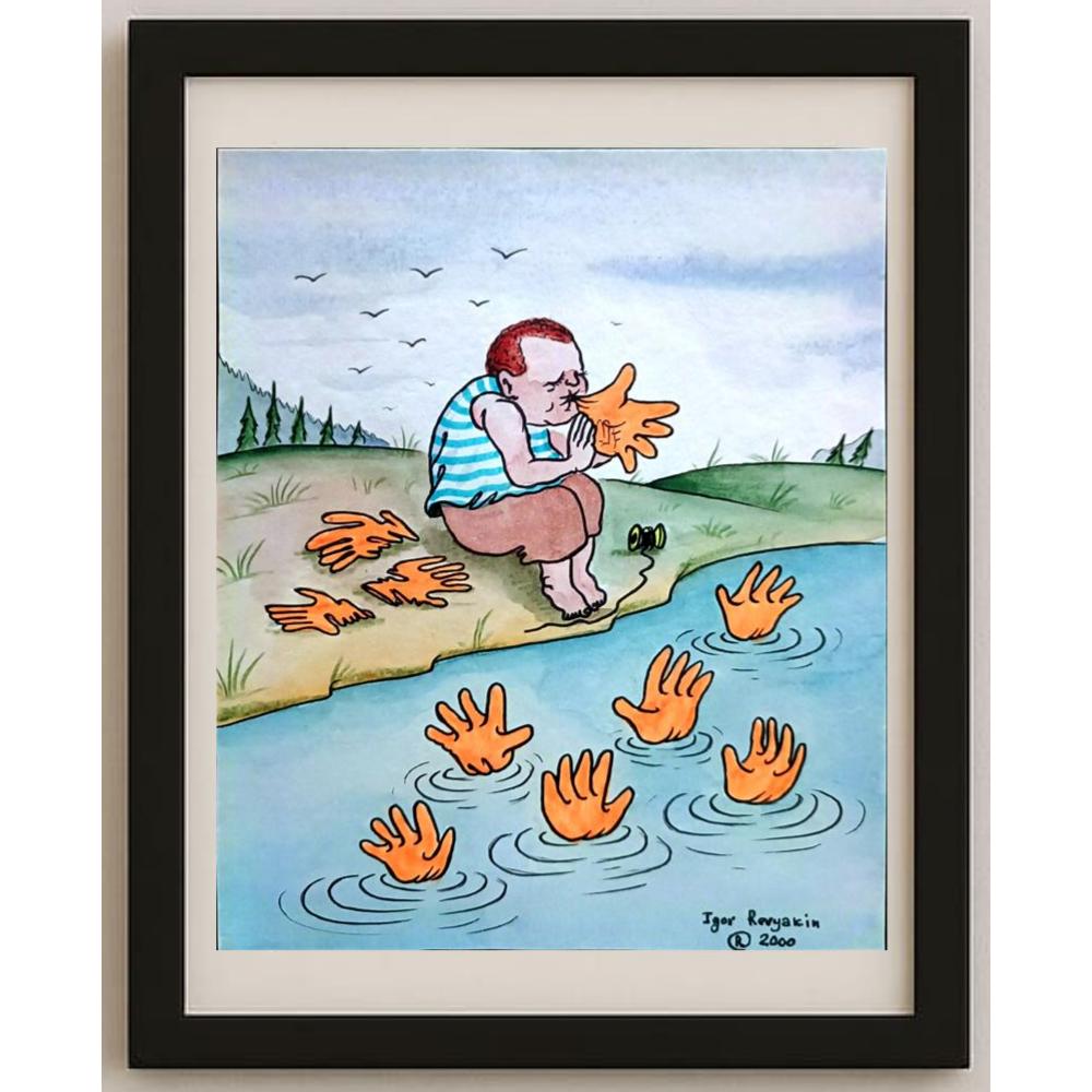 Xin Wan He 22x18cm Orijinal Karikatür BOD02334