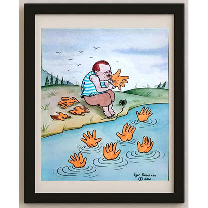 Xin Wan He 22x18cm Orijinal Karikatür BOD02334