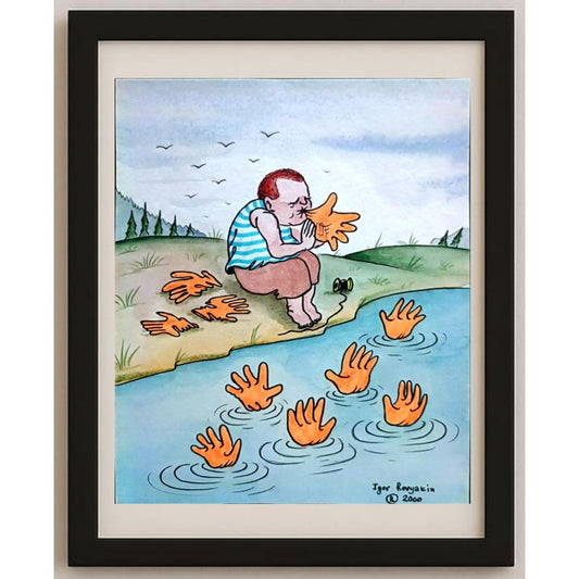 Xin Wan He 22x18cm Orijinal Karikatür BOD02334