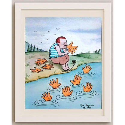 Xin Wan He 22x18cm Orijinal Karikatür BOD02334
