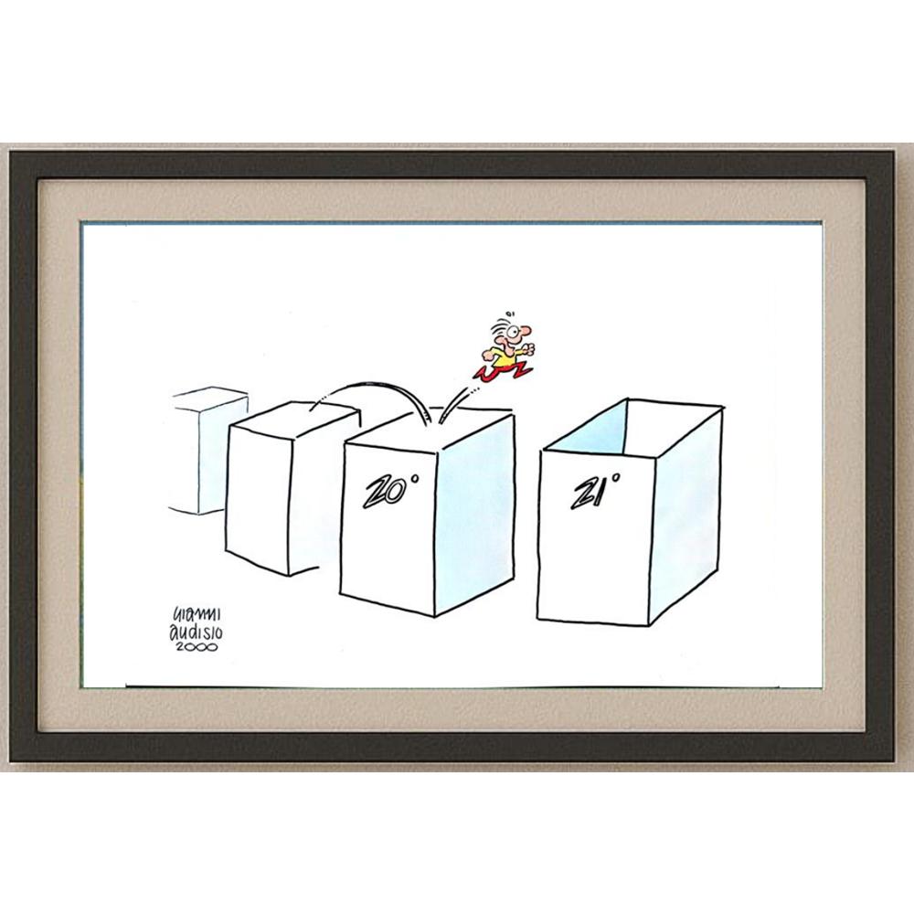 Gianni Audisio 29x21cm Orijinal Karikatür BOD02335