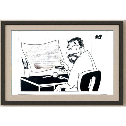 Costa Pereira 29x21cm Orijinal Karikatür BOD02338