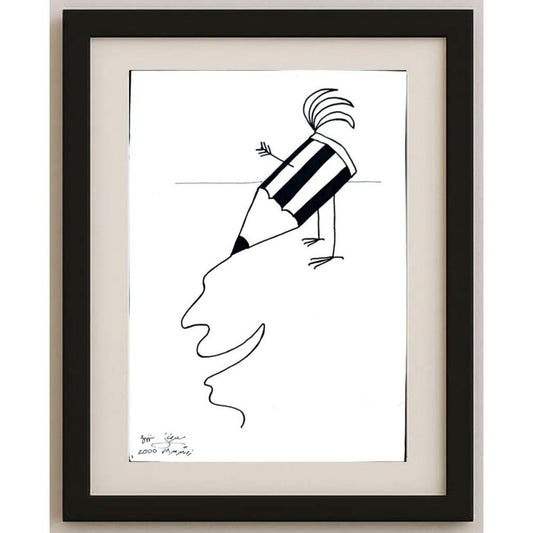 Masoud Ziaei Zardkhashosei 29x21cm Orijinal Karikatür BOD02341