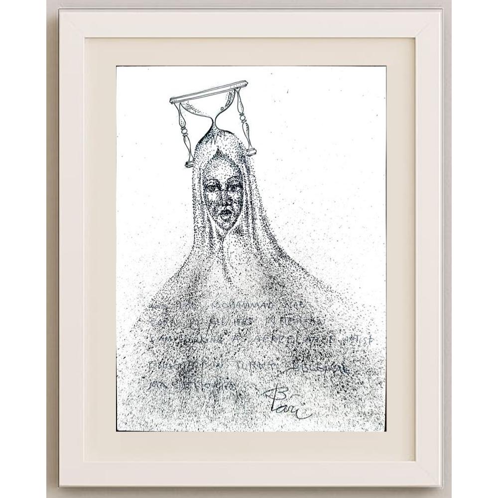 Pari Mohammad Nabi 29x21cm Orijinal Karikatür BOD02342