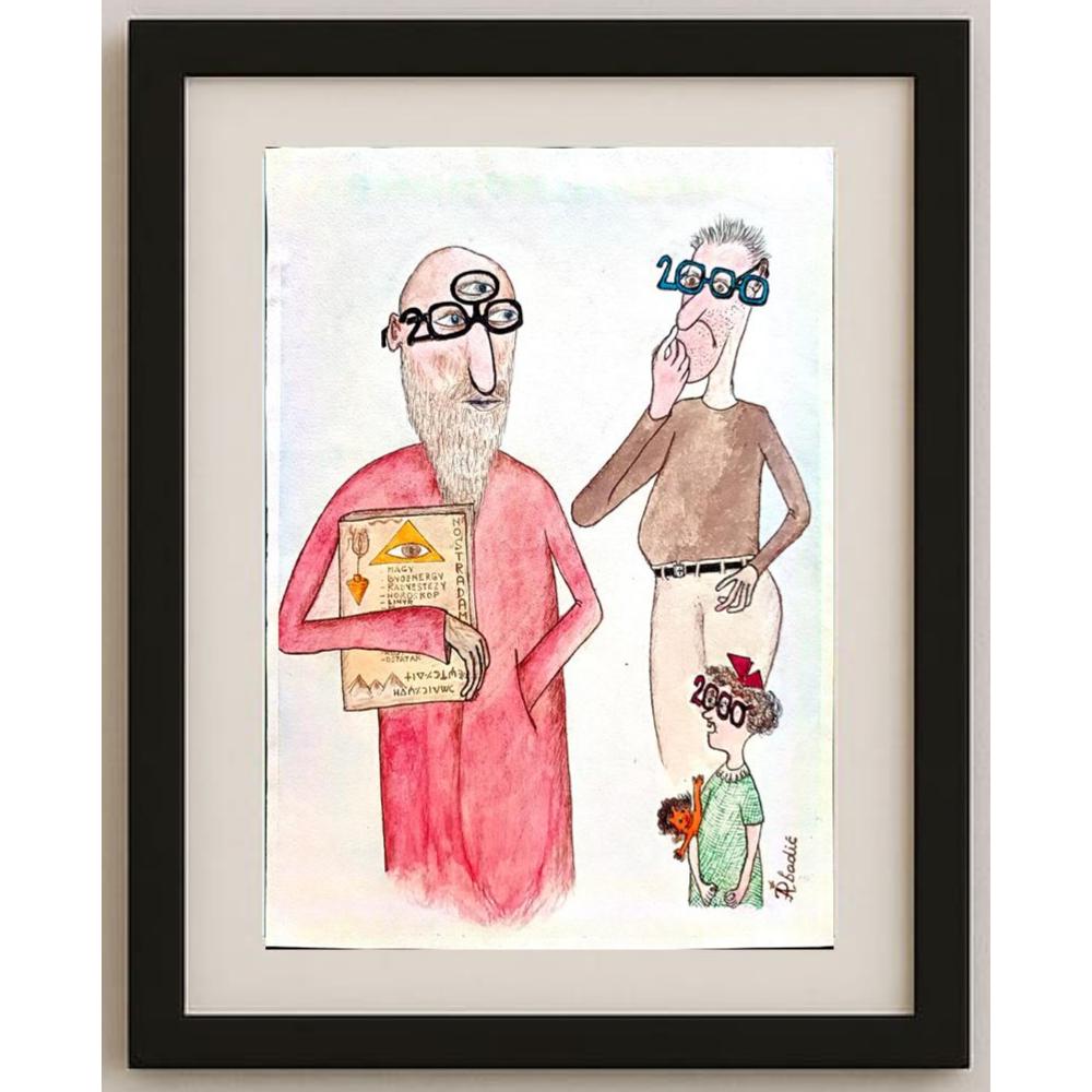 Predrag Abadic 27x20cm Orijinal Karikatür BOD02344