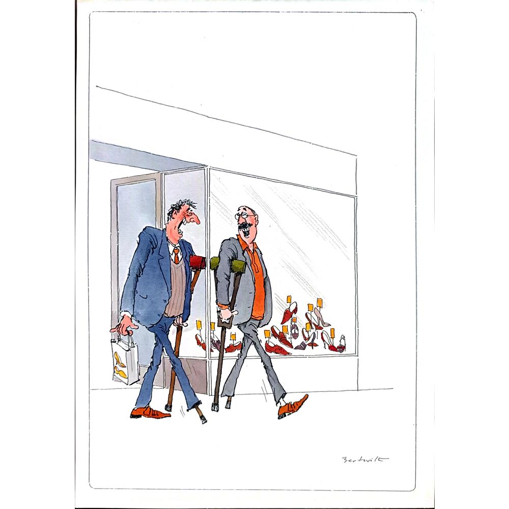 Bert Witte 29x21cm Orijinal Karikatür BOD02348