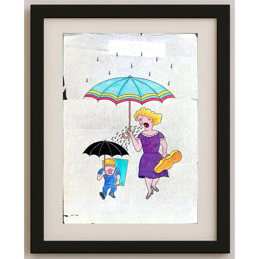Wang Zhu Hua 29x21cm Orijinal Karikatür BOD02350