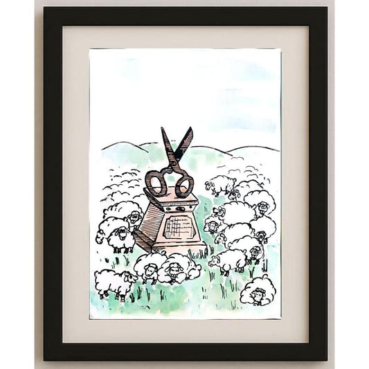 Mileta Miloradovic 35x25cm Orijinal Karikatür BOD02355