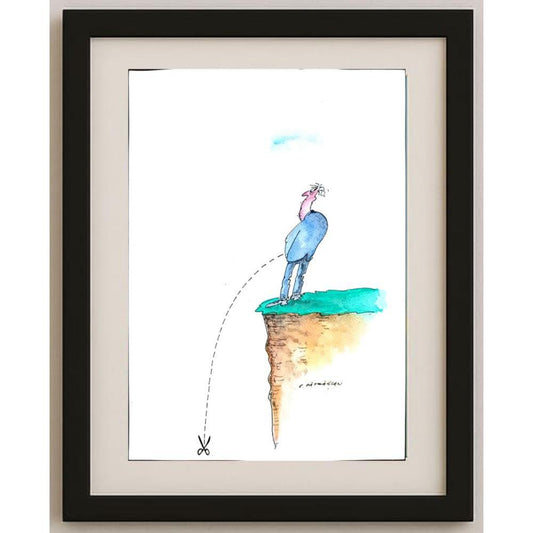 Costel Patrascan 29x21cm Orijinal Karikatür BOD02356