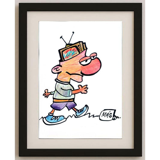 Sergio Mas 24x18cm Orijinal Karikatür BOD02357