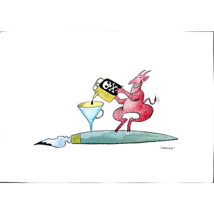 Ivan Haramija 35x25cm Orijinal Karikatür BOD02363