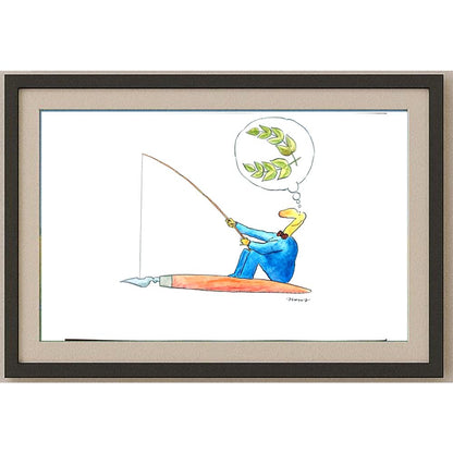 Ivan Haramija 35x25cm Orijinal Karikatür BOD02364