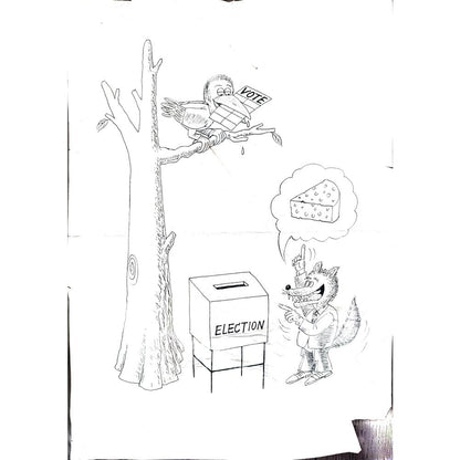 Gaoweixi Jian She 29x21cm Orijinal Karikatür BOD02365