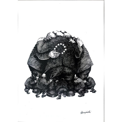 Slawomir Luczynski 29x21cm Orijinal Karikatür BOD02370