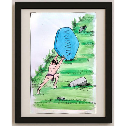 Frantisek Kratochvil 43x30cm Orijinal Karikatür BOD02375