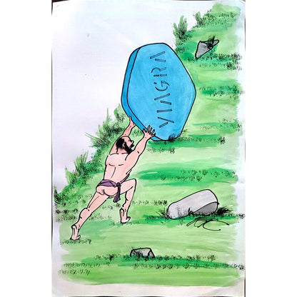 Frantisek Kratochvil 43x30cm Orijinal Karikatür BOD02375