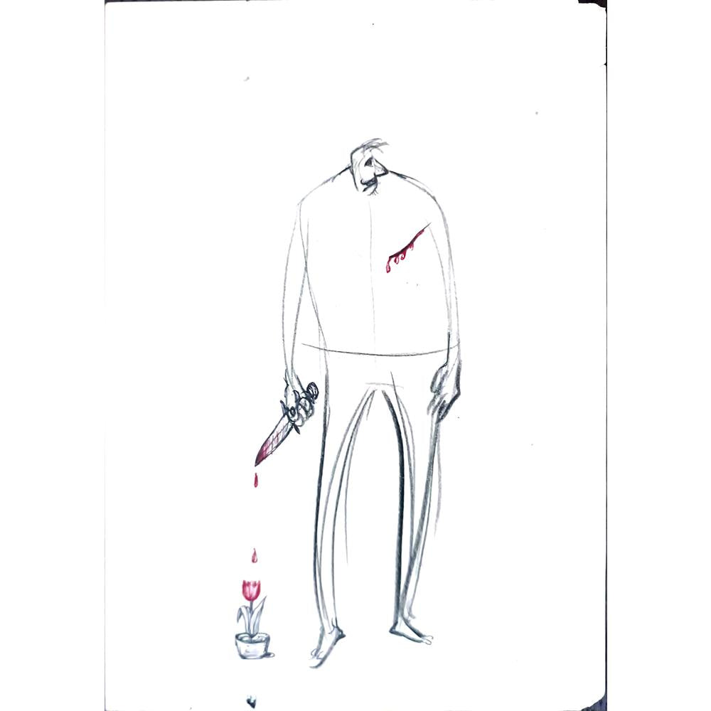 Mohsen Divandari 28x19cm Orijinal Karikatür BOD02382