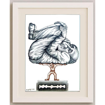 George Gavrileanu 35x25cm Orijinal Karikatür BOD02383