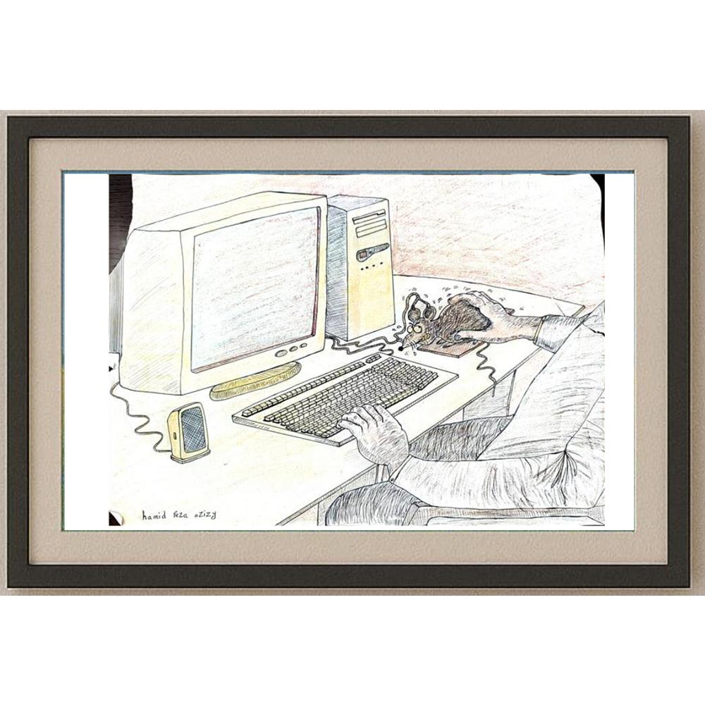 Hamid Reza Azizy 43x30cm Orijinal Karikatür BOD02390