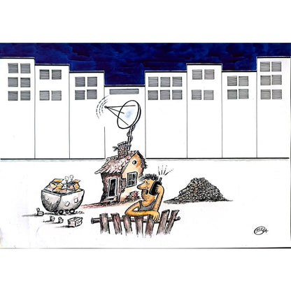 Zarko Gacesa 43x30cm Orijinal Karikatür BOD02391