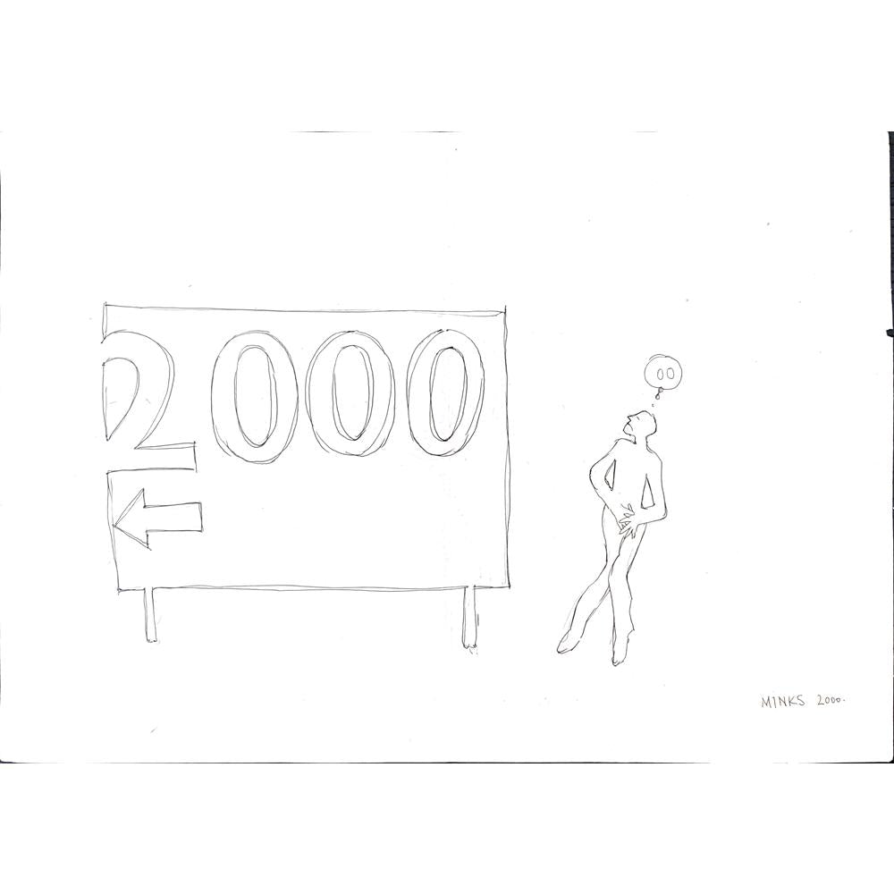Josip Minks 43x30cm Orijinal Karikatür BOD02392