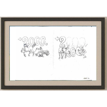 Josip Minks 43x30cm Orijinal Karikatür BOD02393