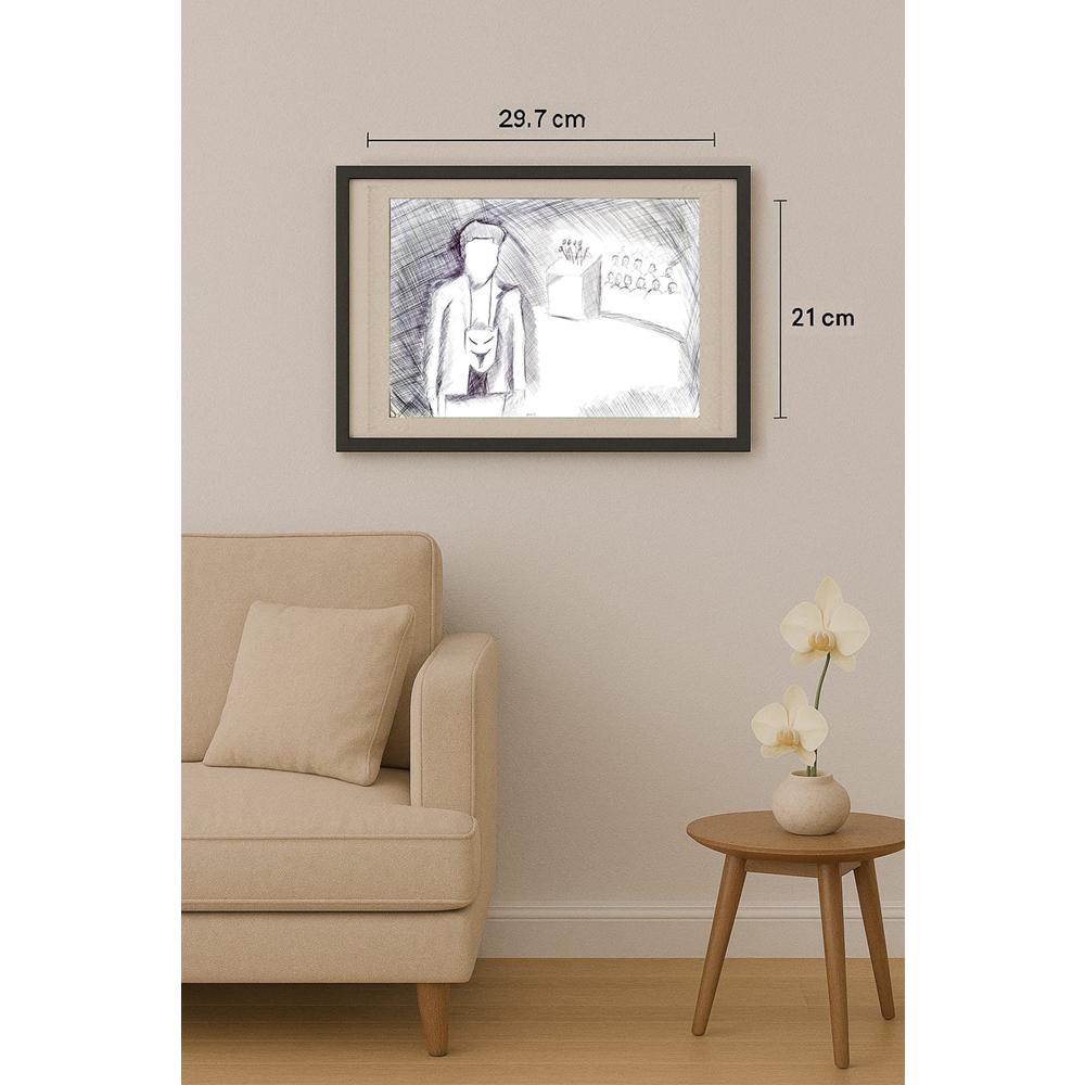 Mohammad Bacher Anim Safari 29x21cm Orijinal Karikatür BOD02398
