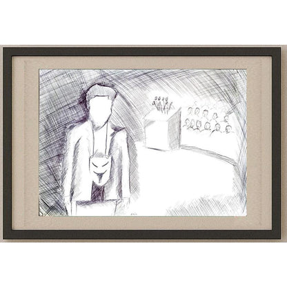 Mohammad Bacher Anim Safari 29x21cm Orijinal Karikatür BOD02398