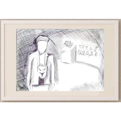 Mohammad Bacher Anim Safari 29x21cm Orijinal Karikatür BOD02398