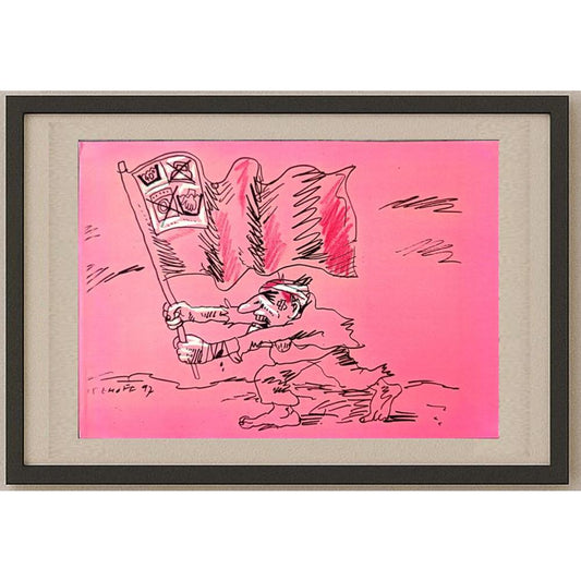 Jan Tomaschoff 29x21cm Orijinal Karikatür BOD02401