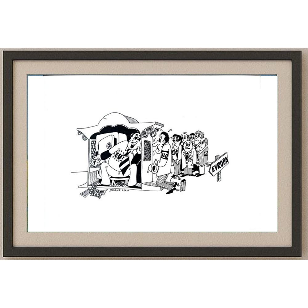 Branko Premuzic 29x21cm Orijinal Karikatür BOD02402
