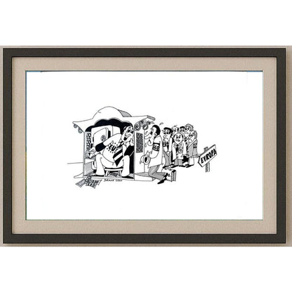 Branko Premuzic 29x21cm Orijinal Karikatür BOD02402