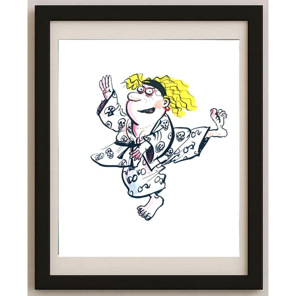 Franziska Becker 18x14cm Orijinal Karikatür BOD02415