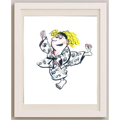 Franziska Becker 18x14cm Orijinal Karikatür BOD02415